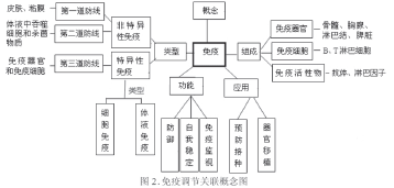 在学习免疫系统的组成时,可以利用概念图介绍有关免疫细胞的起源