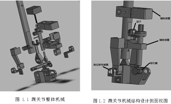 仿生踝关节假肢机械结构设计