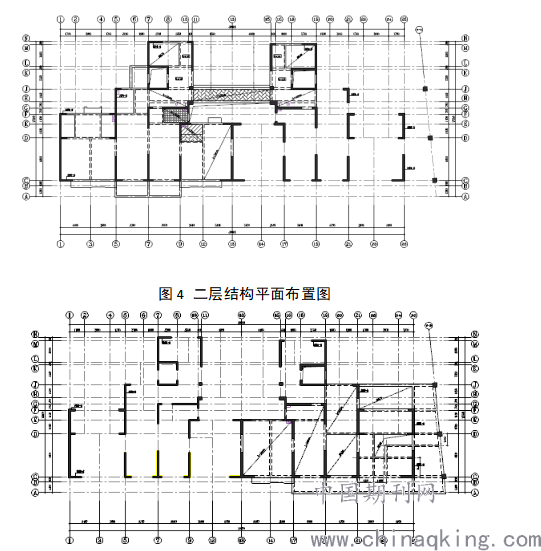 图5 夹层结构平面布置图 对该楼体型存在的不规则判定如下表1