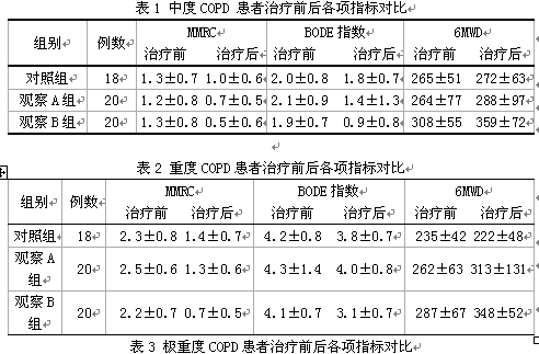 急性期中重度copd患者应用肺康复治疗方案的临床观察